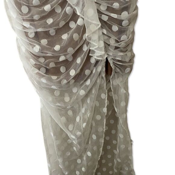 Majorelle White Mesh Dot Lace Bodycon Brady Dress Revolve NWT Sz XS - Picture 8 of 14